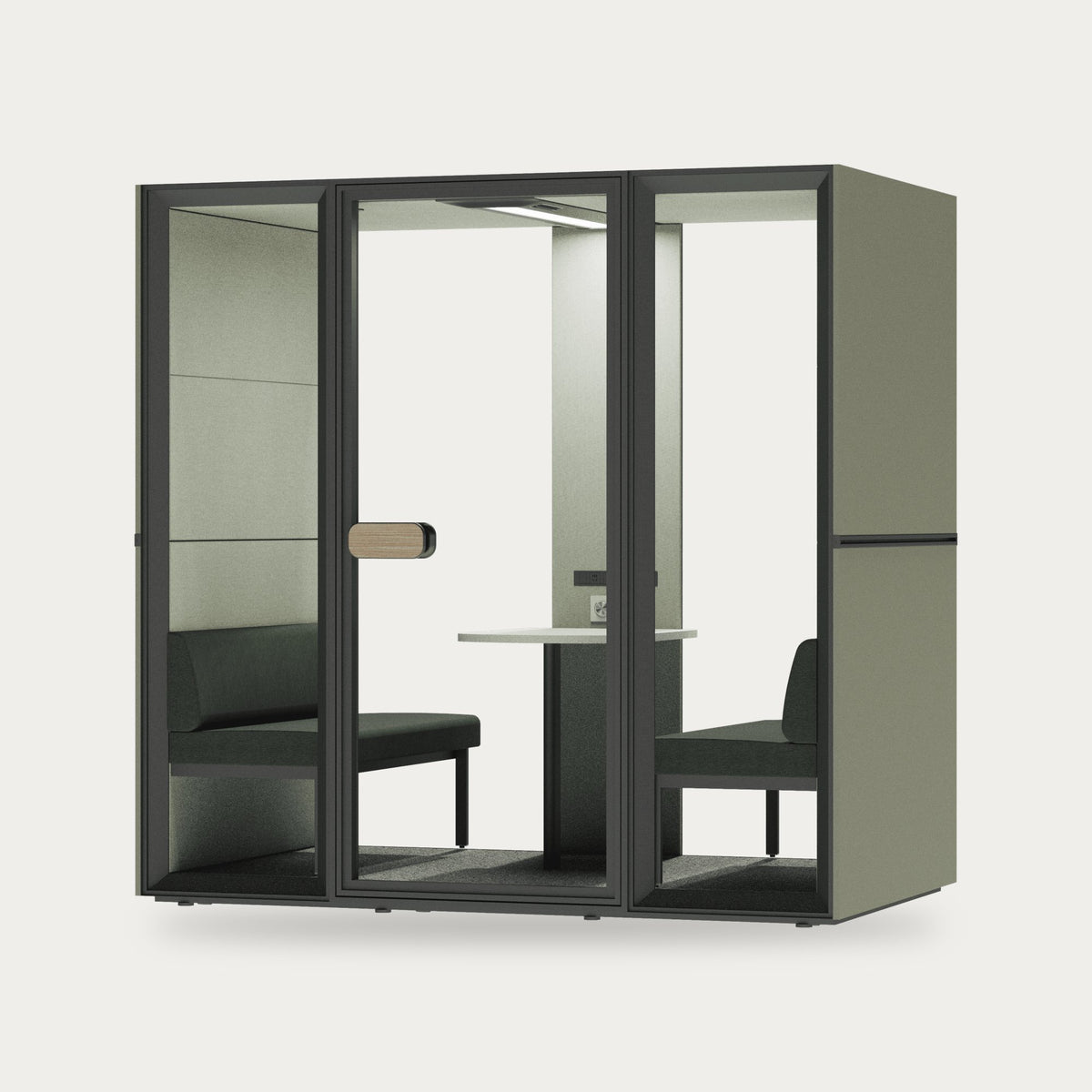 CorePod Cube Meet acoustic pod, exterior green