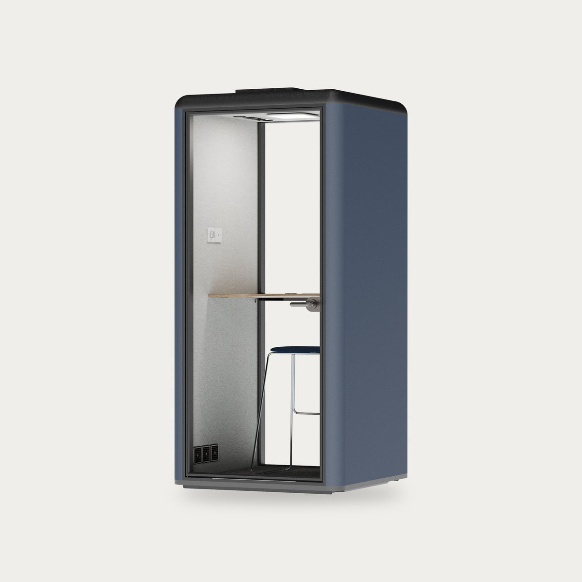 CorePod Solo acoustic pod, exterior Midnight Blue