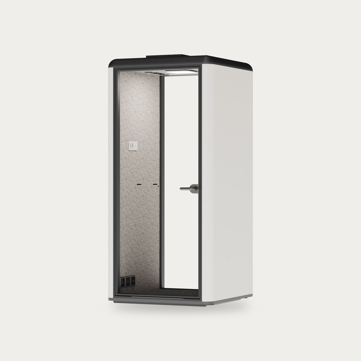 CorePod Solo acoustic pod, exterior Chalk White, without furniture