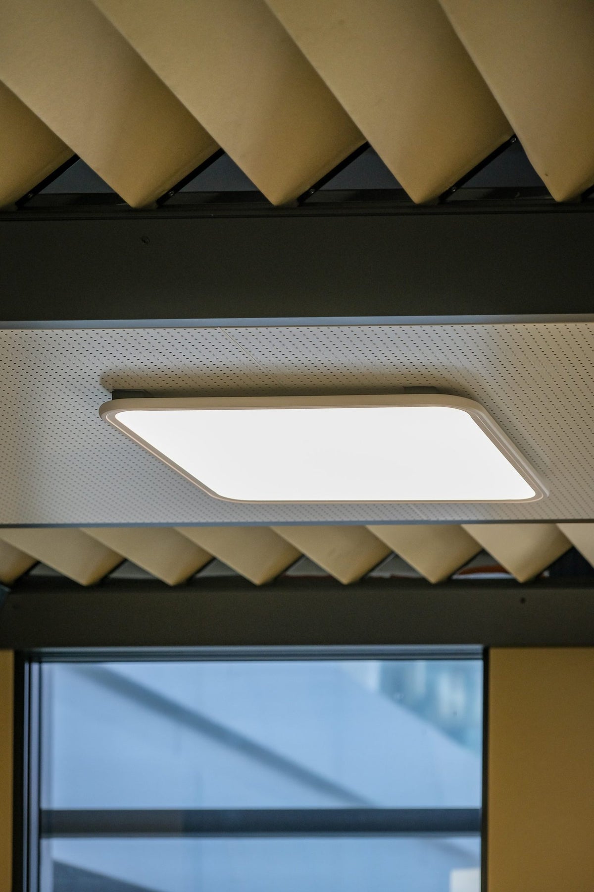 CoreRoom, ceiling: LED light and acoustic slats