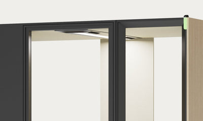 CorePod Cube Meet, top section: LED light and ventilation
