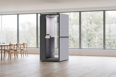 CorePod Cube Solo acoustic pod, in an office (visualisation)