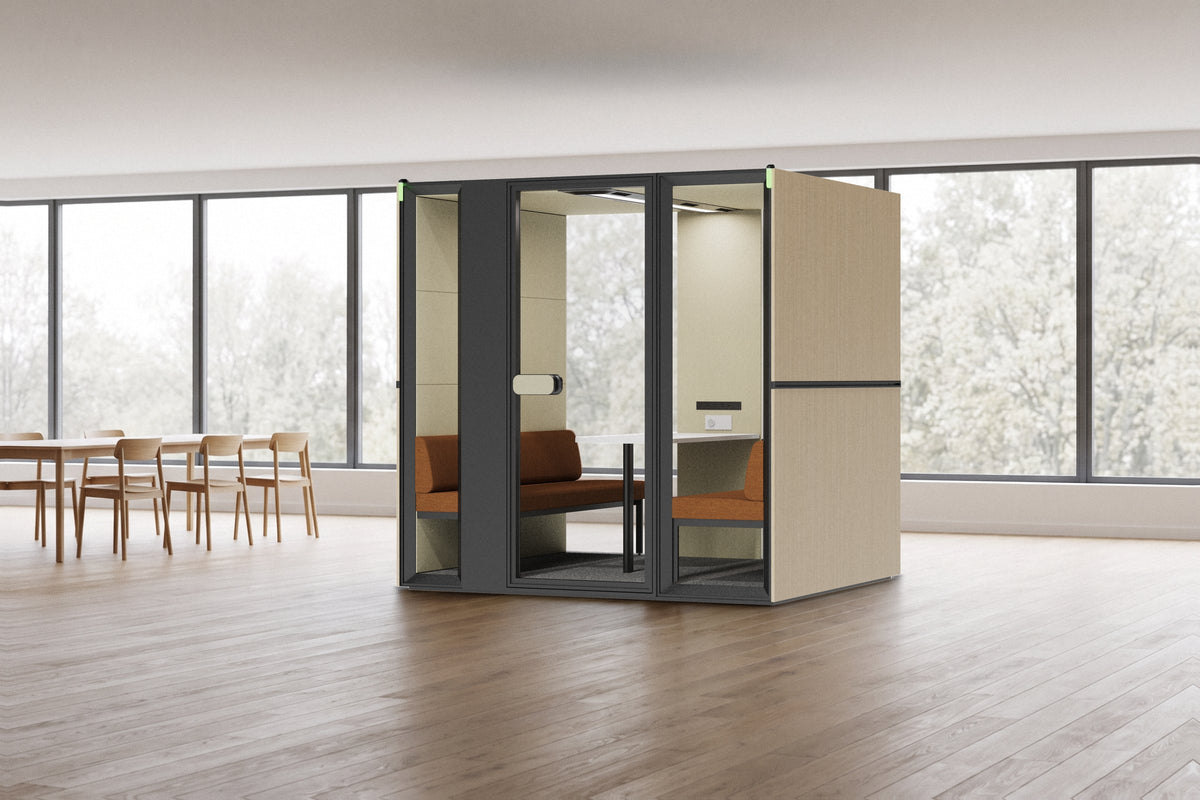 CorePod Cube Team acoustic pod, in an office (visualisation 2)