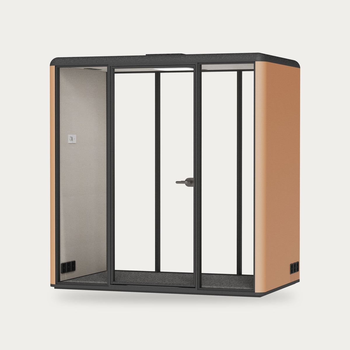 CorePod Meet acoustic pod, exterior Caramel, without furniture