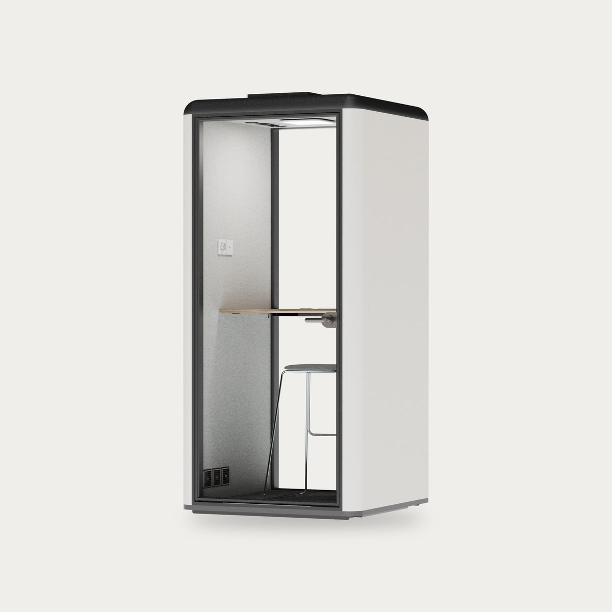 CorePod Solo acoustic pod, exterior Chalk White