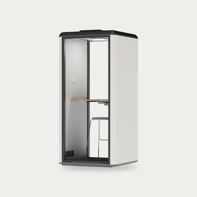 CorePod Solo acoustic pod, exterior Chalk White