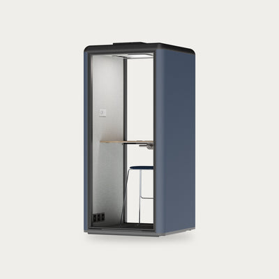 CorePod Solo acoustic pod, exterior Midnight Blue