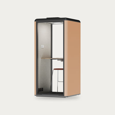 CorePod Solo acoustic pod, exterior Caramel