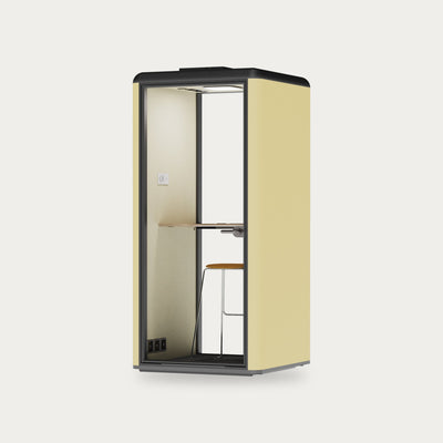 CorePod Solo acoustic pod, exterior Straw Yellow