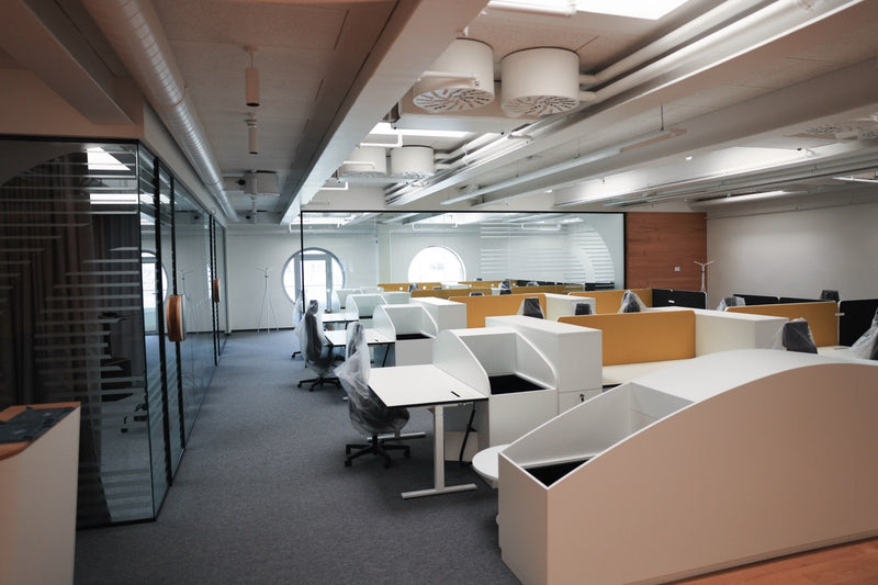Open-plan office with workstations