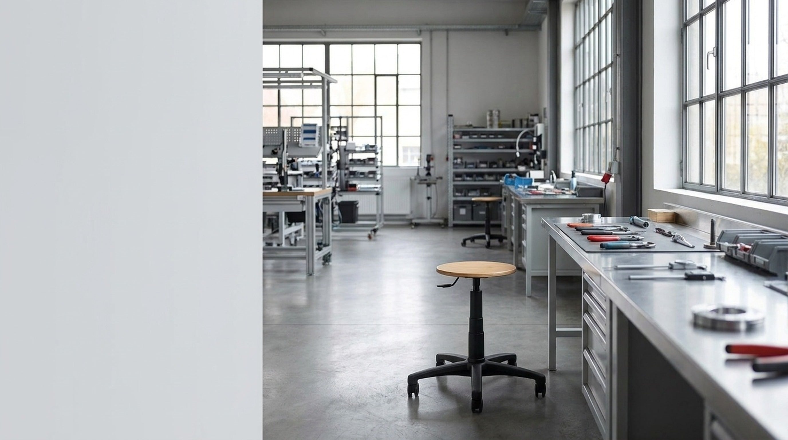 Delovni tabure Jurček v proizvodni delavnici Heka Interior