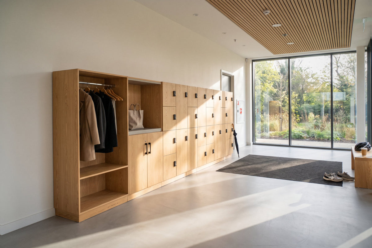 Reception and lockers